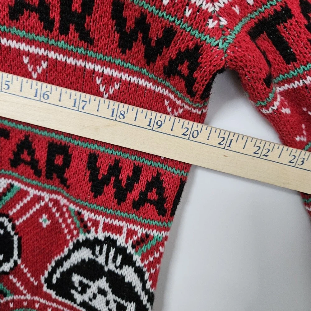 Star Wars Ugly Christmas Sweater Adult Medium Darth Vader Red Green White EUC‎